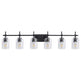 Jasper Modern Clear Glass 6-Light Bathroom Vanity Light-壁灯-Parc Decor