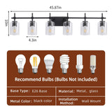 Jasper Modern Clear Glass 6-Light Bathroom Vanity Light-壁灯-Parc Decor