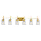 Jasper Modern Clear Glass 6-Light Bathroom Vanity Light-壁灯-Parc Decor