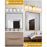 Jasper Modern Frosted Glass 5-Light Bathroom Linear Vanity Light-壁灯-Parc Decor
