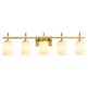 Jasper Modern Frosted Glass 5-Light Bathroom Linear Vanity Light-壁灯-Parc Decor