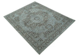 Jewel Custom Made Hand Knotted Traditional Design Brown Wool Area Rug