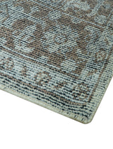 Jewel Custom Made Hand Knotted Traditional Design Brown Wool Area Rug
