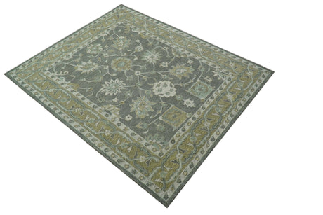 Jewel Custom Made Traditional Oushak Beige Hand Tufted Wool Rug