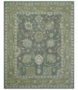 Jewel Custom Made Traditional Oushak Beige Hand Tufted Wool Rug
