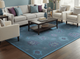 Jewel Custom Made Traditional Overdyed Blue Hand Tufted Wool Rug