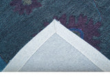 Jewel Custom Made Traditional Overdyed Blue Hand Tufted Wool Rug