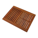 Juno Oiled Teak Shower and Bath Mat with Frame-Bath Mat-Parc Decor