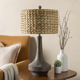 Kabankalan Seagrass Resin Table Lamp-Lighting-Parc Decor