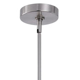 Kara Farmhouse 1-Light Textured Glass Nickel Island Pendant Light