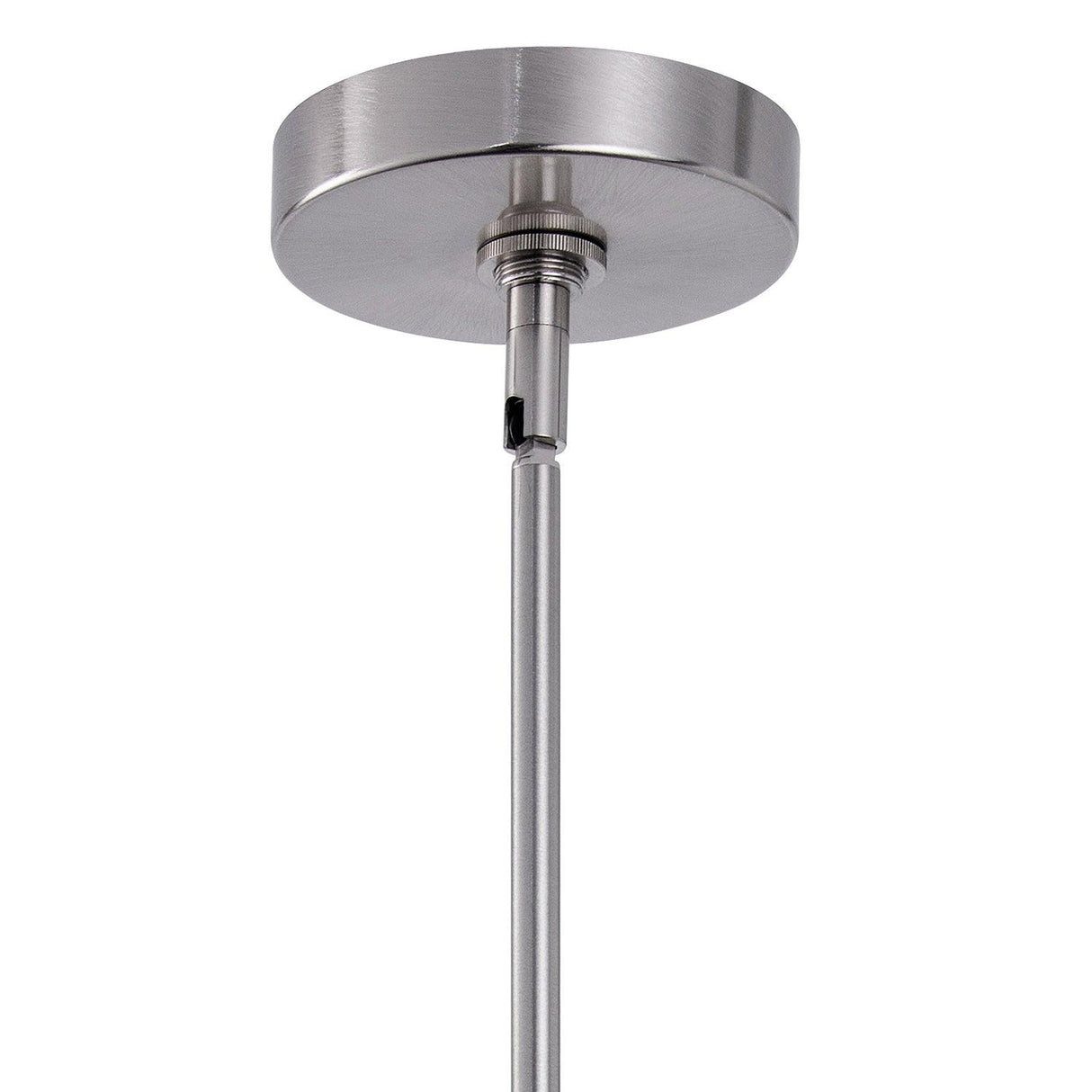 Kara Farmhouse 1-Light Textured Glass Nickel Island Pendant Light-吊灯-Parc Decor