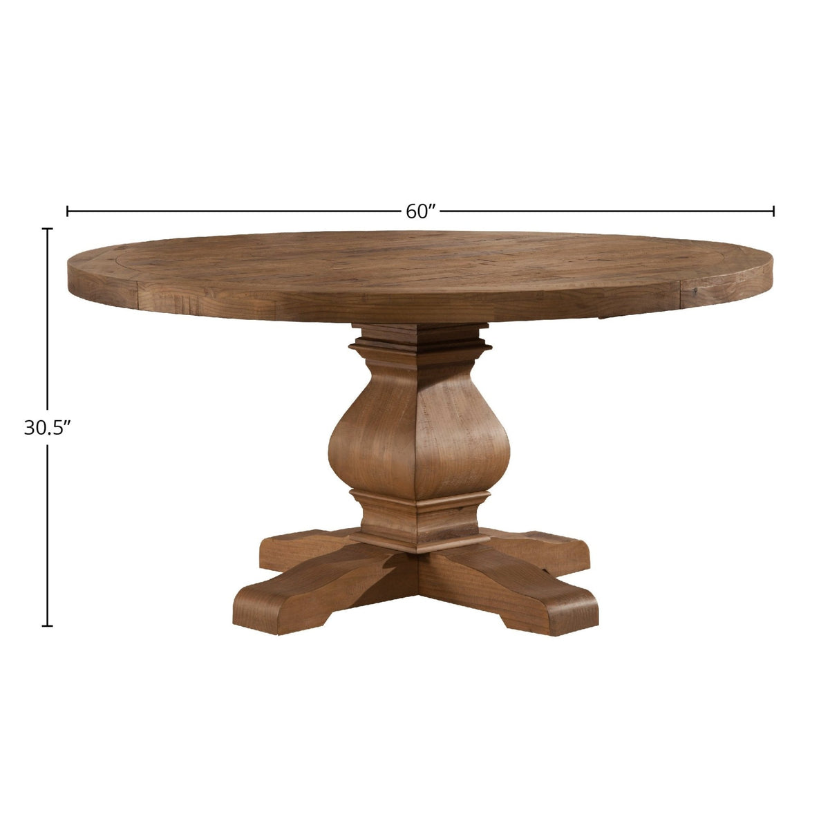 Kensington Round Dining Table, Reclaimed Natural-Dining Tables-Parc Decor