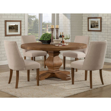 Kensington Round Dining Table, Reclaimed Natural-Dining Tables-Parc Decor