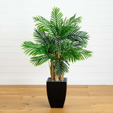 Kentia Palm Artificial Tree in Black Planter-Tree-Parc Decor