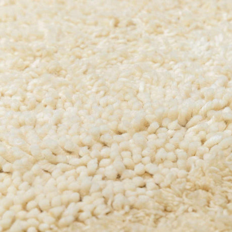 Kettering Solid Cream Wool Shag Rug-Rugs-Parc Decor