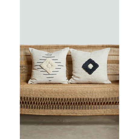 Khanya Throw Pillow in Grey and White