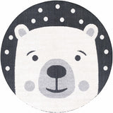 Kids Bear Animal Print Nursery Area Rug - Clearance-Rugs-Parc Decor