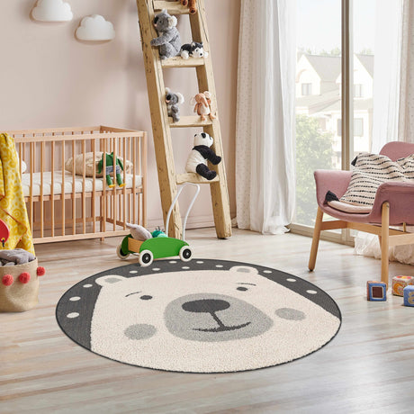 Kids Bear Animal Print Nursery Area Rug - Clearance-Rugs-Parc Decor