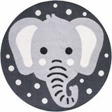Kids Elephant Animal Print Nursery Area Rug - Clearance-Rugs-Parc Decor