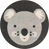 Kids Koala Animal Print Nursery Area Rug - Clearance-Rugs-Parc Decor