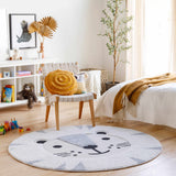 Kids Lion Animal Print Nursery Area Rug - Clearance-Rugs-Parc Decor