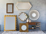 Killester Gold Frame Rectangular Mirror-Mirrors-Parc Decor