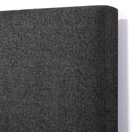 King Size Charcoal Grey Upholstered Platform Bed-Bedroom-Parc Decor