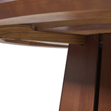 Koa 48" Round Solid Wood Pedestal Dining Table-Dining / Kitchen-Parc Decor