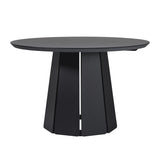 Koa 48" Round Solid Wood Pedestal Dining Table-Dining / Kitchen-Parc Decor