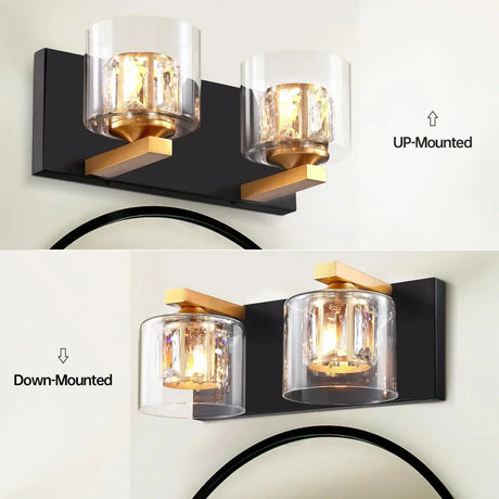 Kolt Chrome Modern 2-Light Bathroom Vanity Light