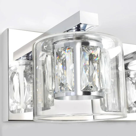Kolt Chrome Modern 2-Light Bathroom Vanity Light