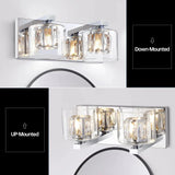 Kolt Chrome Modern 2-Light Bathroom Vanity Light
