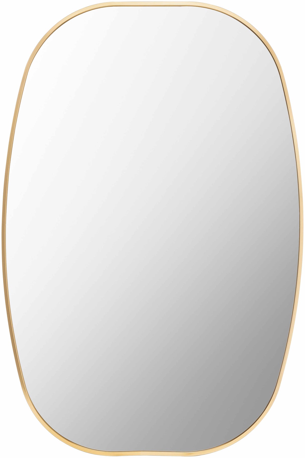 Kopparberg Gold Frame Round Mirror-Mirrors-Parc Decor