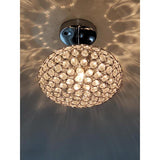 Krystal Ice 9"W 1-Light Semi-Flush Light Fixture by Kichler Chrome Glass Finish