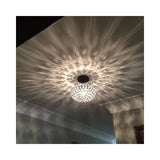 Krystal Ice 9"W 1-Light Semi-Flush Light Fixture by Kichler Chrome Glass Finish-Semi Flush Mount-Parc Decor