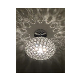 Krystal Ice 9"W 1-Light Semi-Flush Light Fixture by Kichler Chrome Glass Finish-Semi Flush Mount-Parc Decor