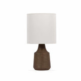 Kumlu Ribbed Ceramic White Table Lamp-Lighting-Parc Decor