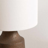 Kumlu Ribbed Ceramic White Table Lamp-Lighting-Parc Decor