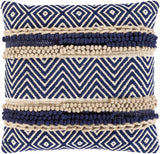 Labrador Navy Diamond Chevron Throw Pillow-Throw Pillows-Parc Decor