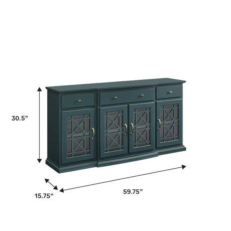 Landon Fretwork Buffet Sideboard & TV Stand-Dining / Kitchen-Parc Decor