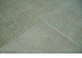 Large 9x12 Traditional Antique Style Beige and Aqua Turkish Knot Wool Rug
