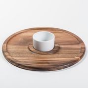 Large Chip n Dip with Ceramic Bowl-ceramics-Parc Decor