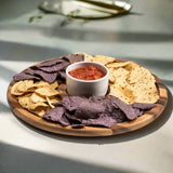Large Chip n Dip with Ceramic Bowl-ceramics-Parc Decor