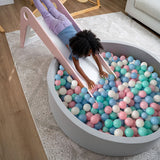 Large Foam Ball Pit with 400 Balls | 51" Square Soft Play Ball Pit for Toddlers (Climber Not Included)