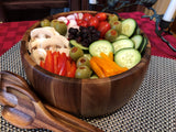 Large Salad Bowl with Servers - 332B3