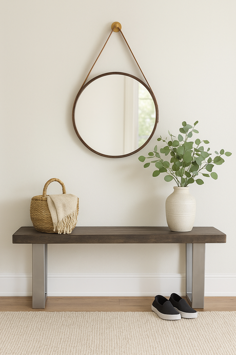 Lark Grey Mango Wood Bench