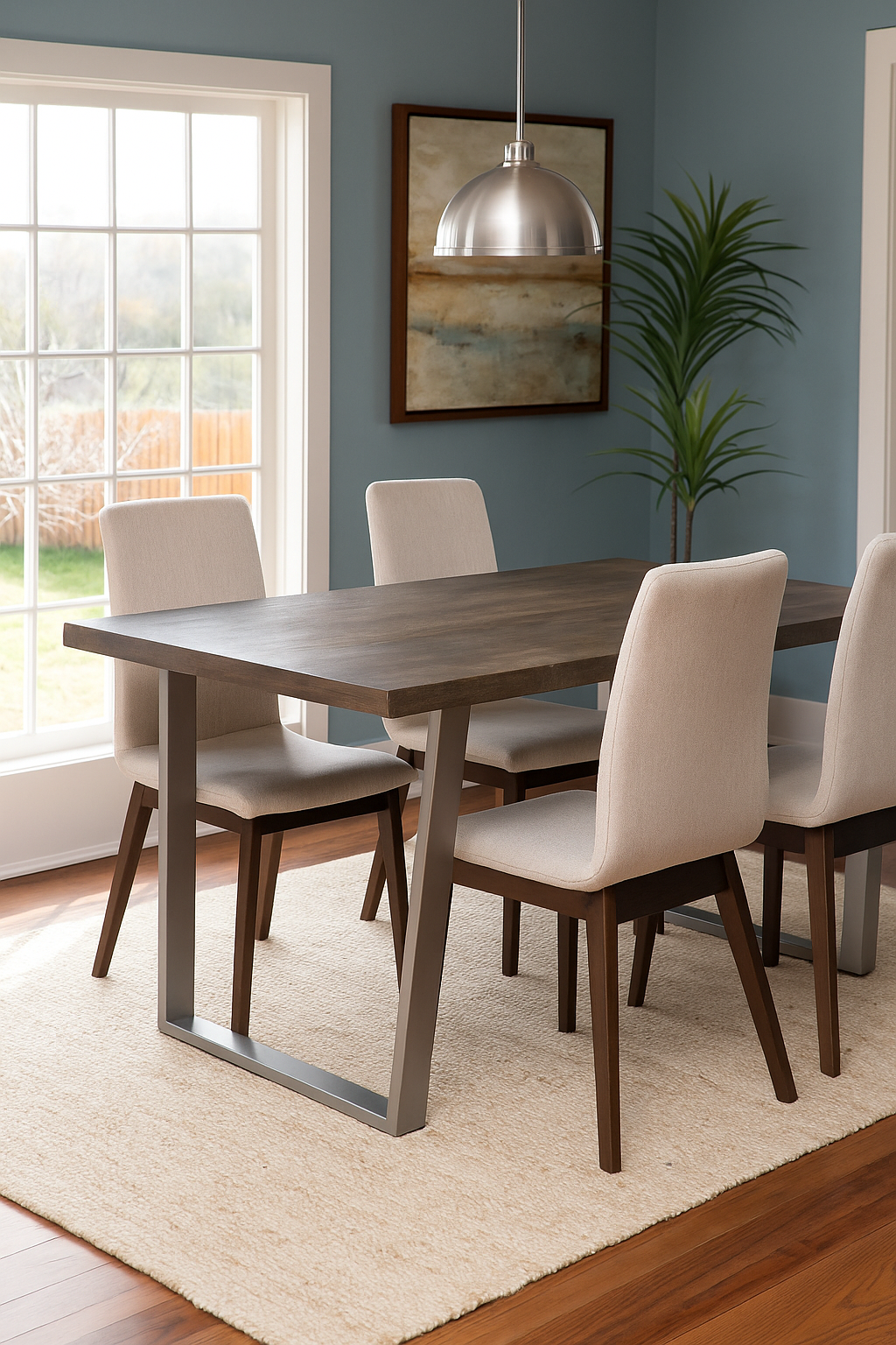 Lark Grey Mango Wood Dining Table-Dining Table-Parc Decor