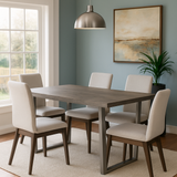 Lark Grey Mango Wood Dining Table-Dining Table-Parc Decor