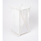 Laundry Hamper with Cotton Liner - Two Sizes - Steel + Cotton