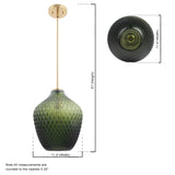 Lavine 1-light Olive Handblown Glass Mini Island Pendant Light-吊灯-Parc Decor